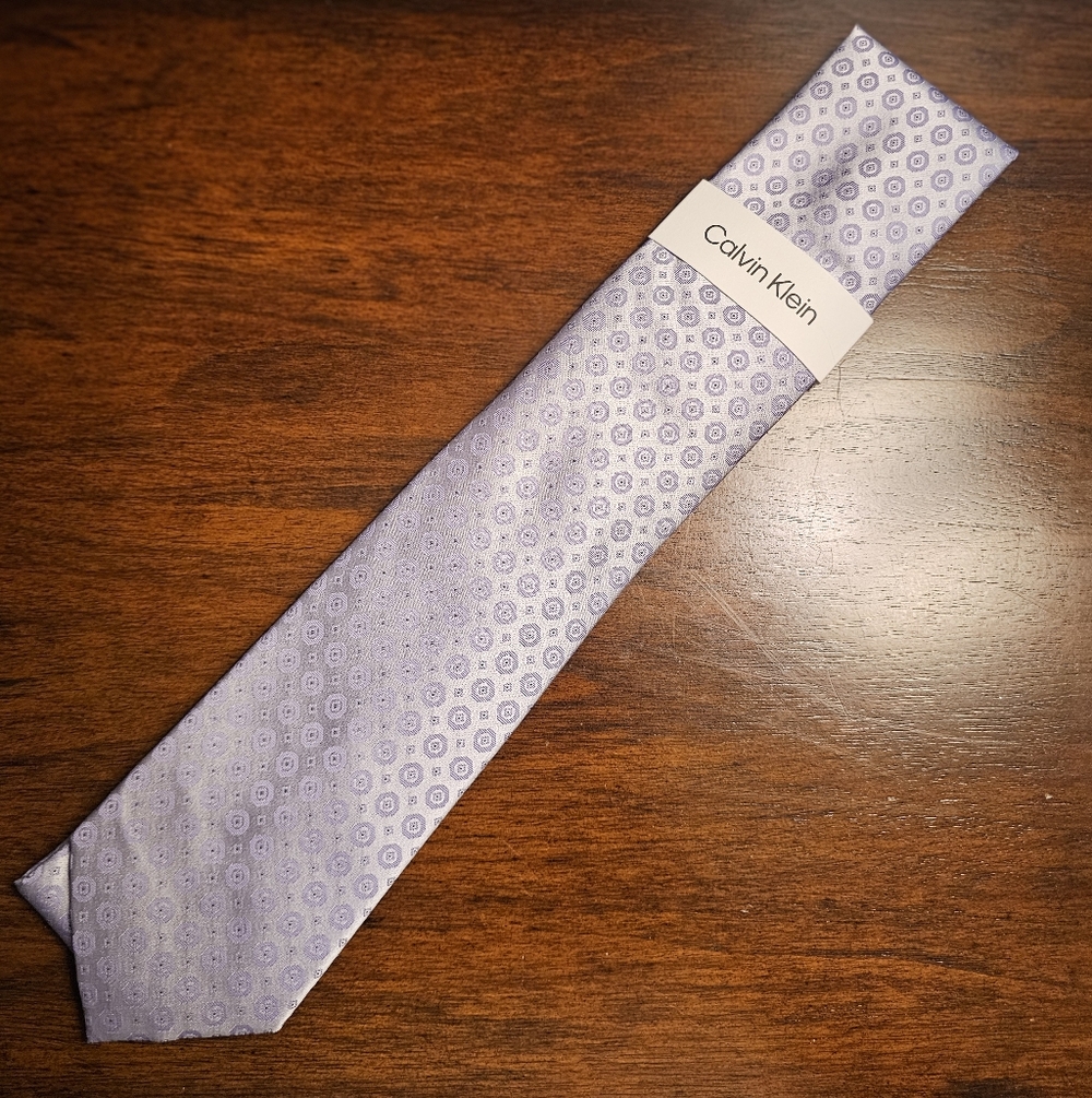 Calvin Klein Purple Patterned Men's Tie